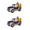 Set of 2 8FT Lighted Inflatable Truck with Jack-O-Lantern Pumpkins Decor